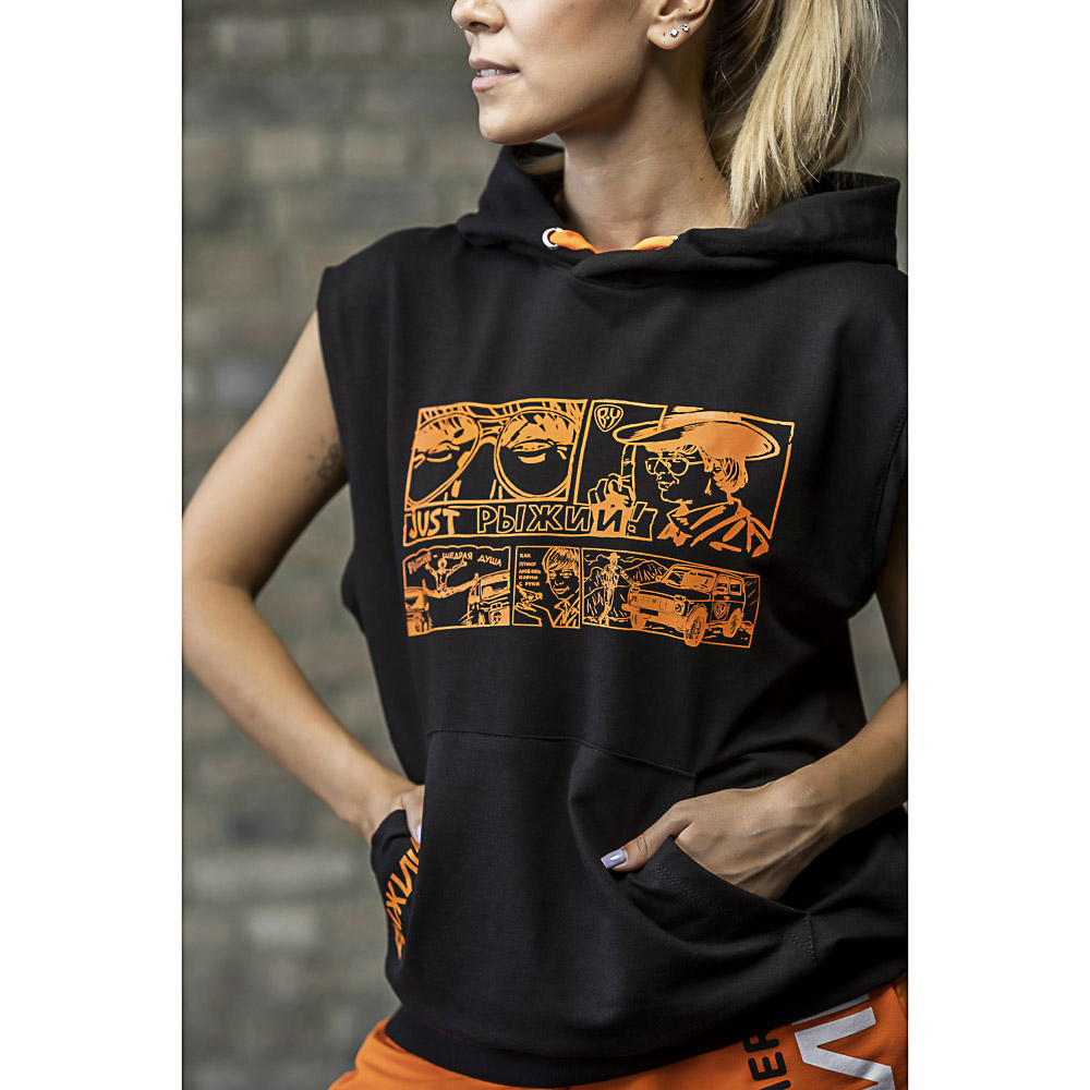 BY Футболка женская без рукава R-Style, хлопок 100%, р-р XS-XL, 3 дизайна, арт.№ 838-073