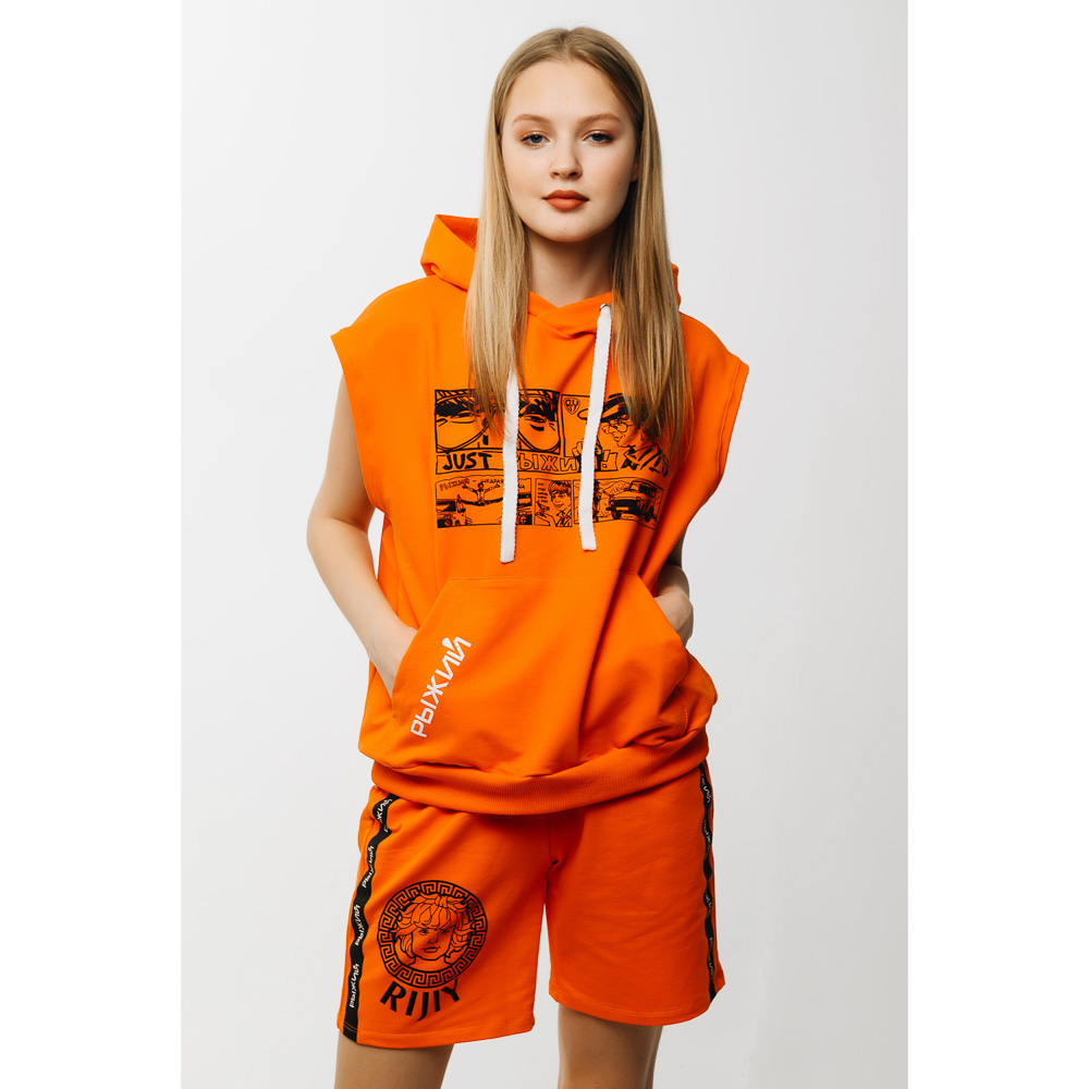 BY Футболка женская без рукава R-Style, хлопок 100%, р-р XS-XL, 3 дизайна, арт.№ 838-073