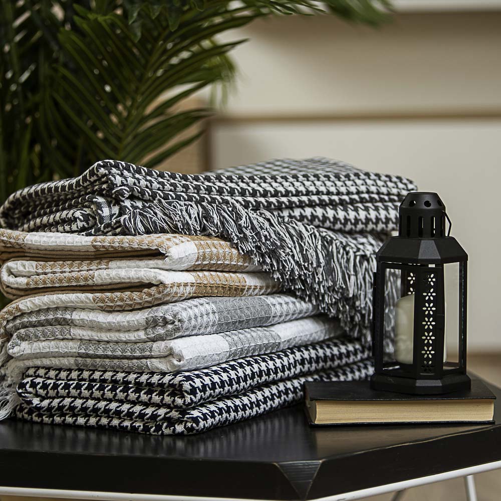 PROVANCE Ларго Плед, 200х220см, 100% хлопок, 4 дизайна, арт.№ 486-076