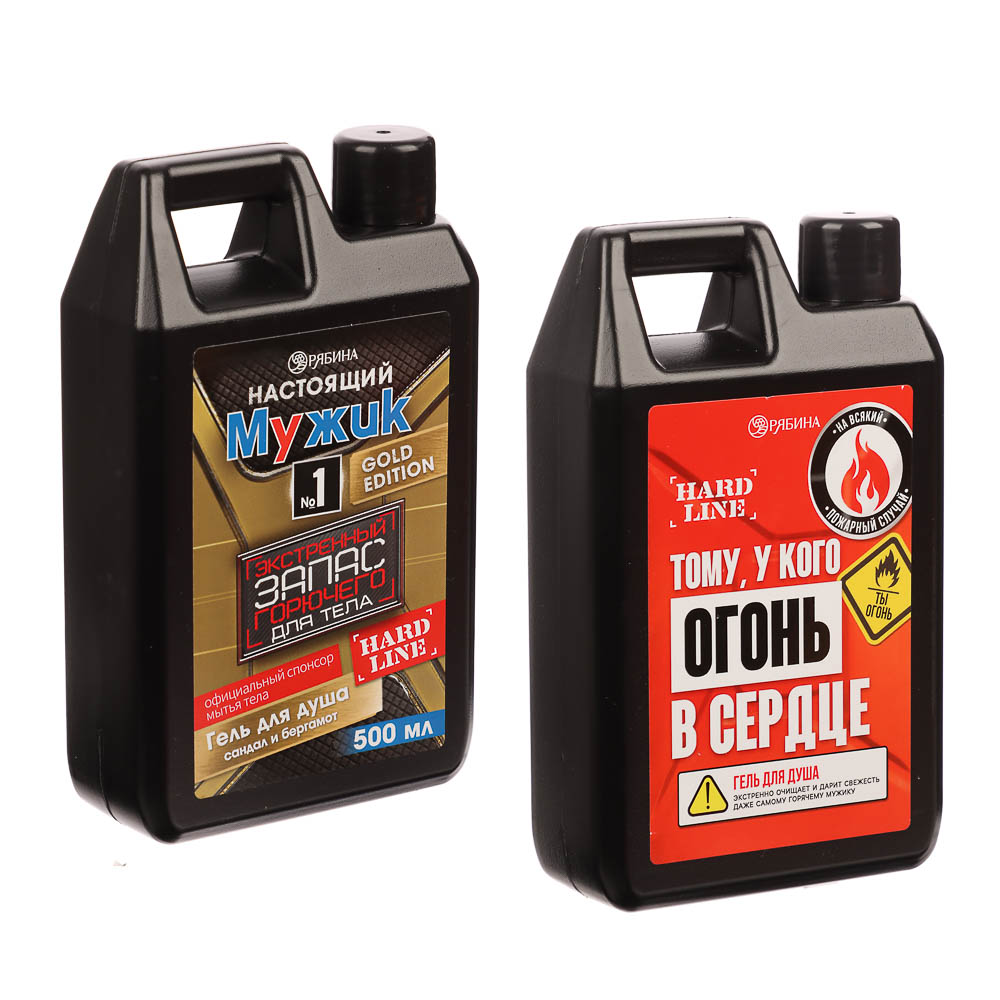 Гель для душа мужской "Огонь в сердце"/"Экстренный запас", флакон канистра,500мл, арт.№ 495-020