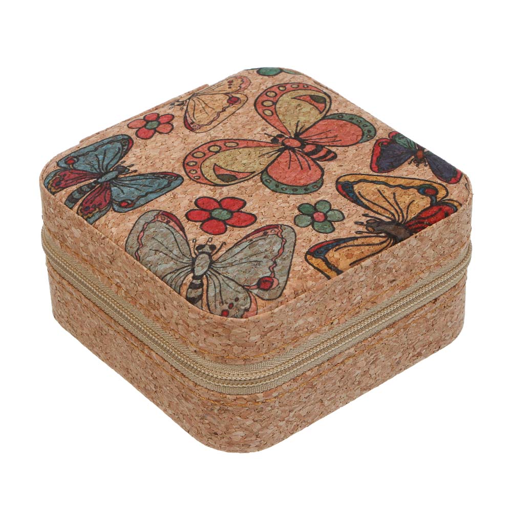 Шкатулка для украшений, 9,5x9,5x5 см, ПВХ, 4 дизайна, арт.№ 504-959