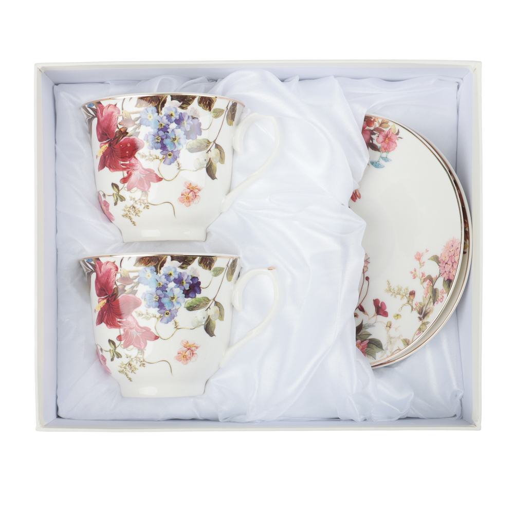 Набор чайный 4 пр., 225мл, MILLIMI, Джина, фарфор, арт.№ 802-568