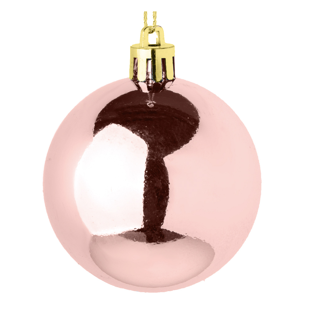 СНОУ БУМ Набор шаров 4шт 8см пластик, розовый, 26-234, арт.№ 372-721