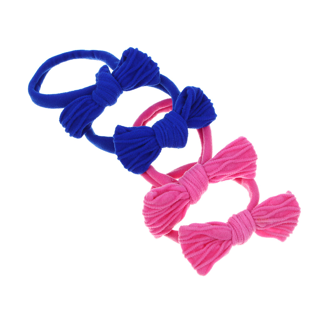 ЮНИLOOK Набор детских резинок для волос 4 шт, 4 см, полиэстер, 3 сочетания цветов, арт.№ 322-291