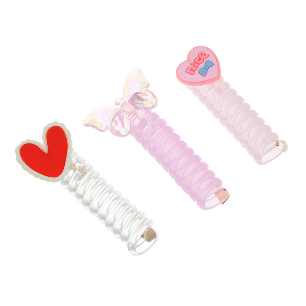 ЮНИLOOK Заколка-спиралька детская для волос, 7см, ТПР, пластик, арт.№ 321-378