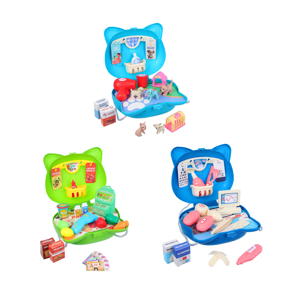 ИГРОЛЕНД Набор игровой профессии мини в сумочке, PP, ABS, картон, 20х10х19 см, 3 вида, арт.№ 294-224