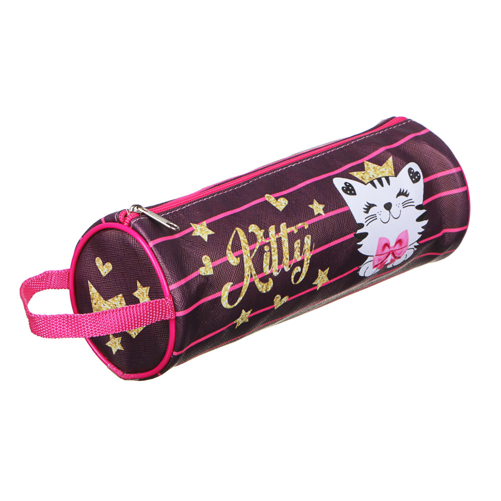 Ройал Китти Пенал, мягкий круглый, 21х7х7см, ПВХ 0,8мм, с ручкой, с антисминаемым вкладышем, арт.№ 238-246