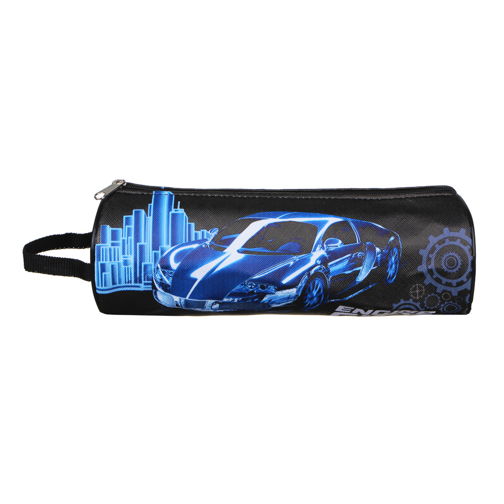 Энджин Сити Пенал, мягкий круглый, 21х7х7см, ПВХ 0,8мм, с ручкой, с антисминаемым вкладышем, арт.№ 238-247