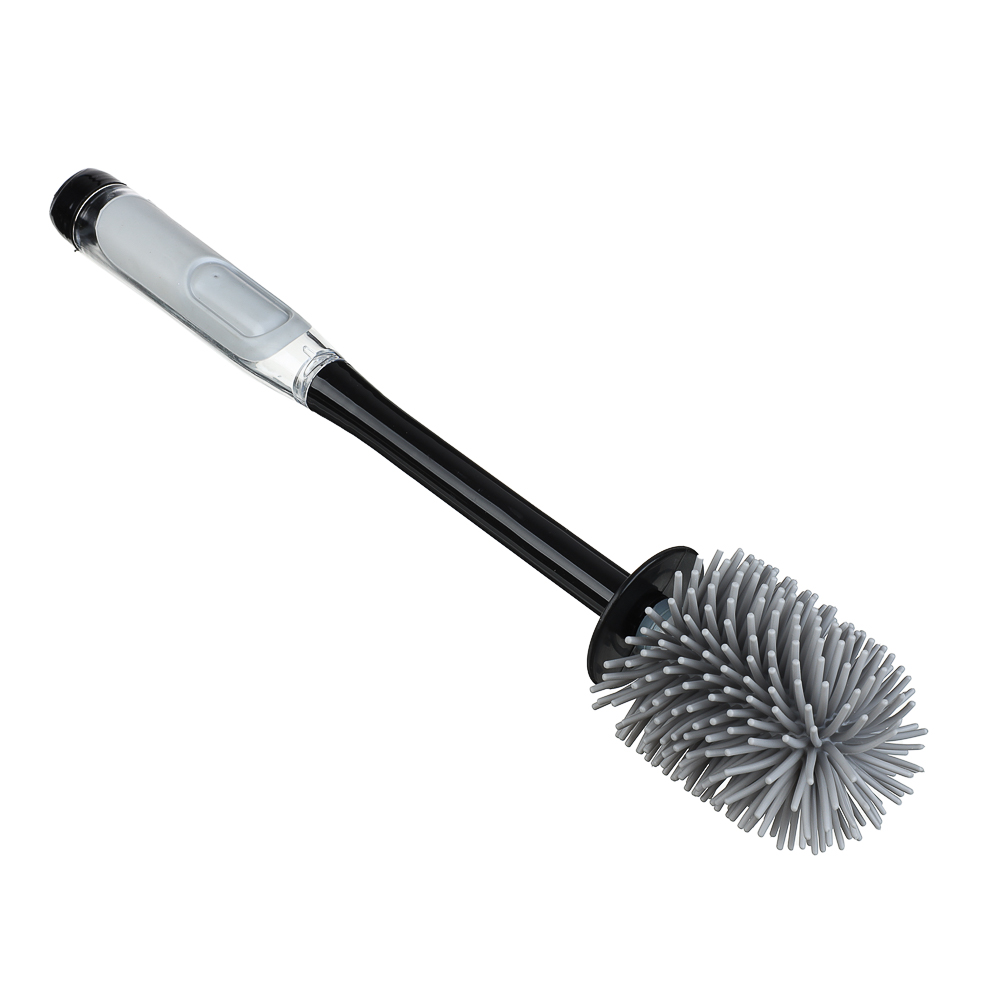 VETTA Ёрш для туалета силиконовый с ёмкостью для чист.средства, крепл.на стену, полипропилен, 45х10с, арт.№ 463-079