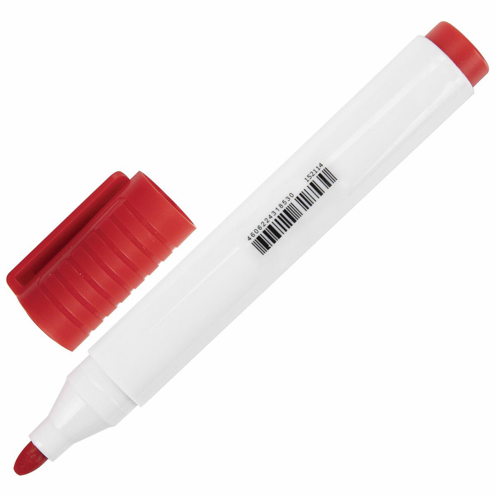 Маркер стираемый для белой доски красный, "Классик", 3 мм, с клипом, 152114, арт.№ 613-087