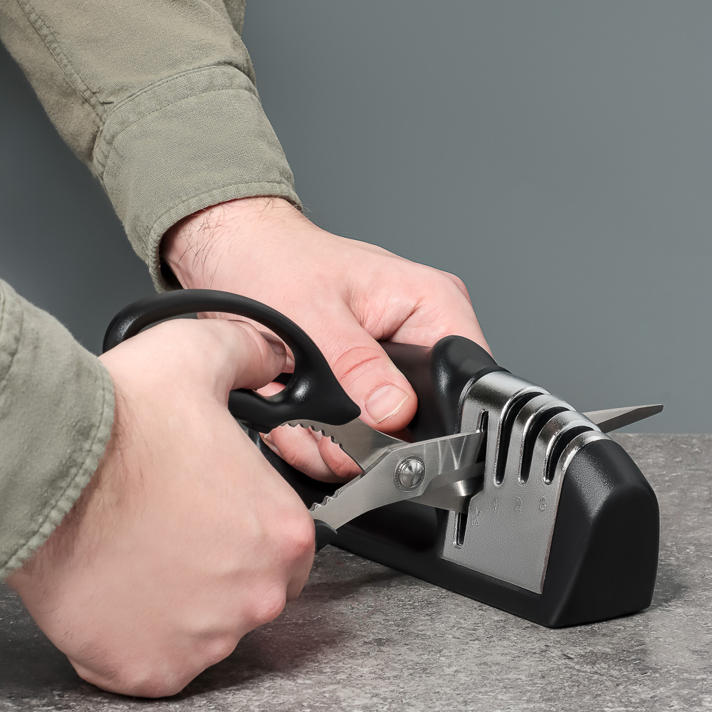 SATOSHI Раваль Точилка для ножей и ножниц, 3 уровня заточки, арт.№ 803-408