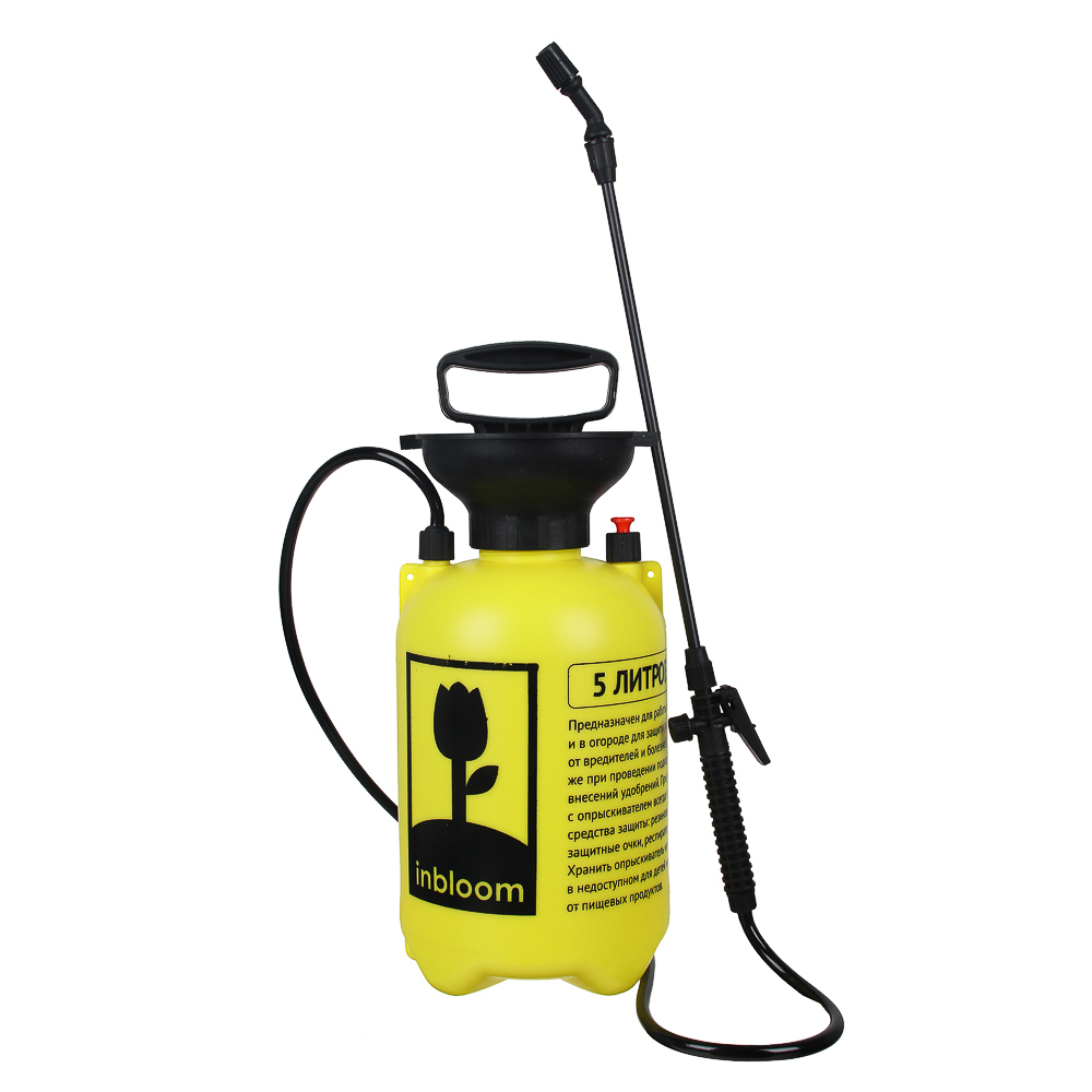 INBLOOM Опрыскиватель помповый 5л, трубка для опрыскивания, металл, пластик, арт.№ 166-029