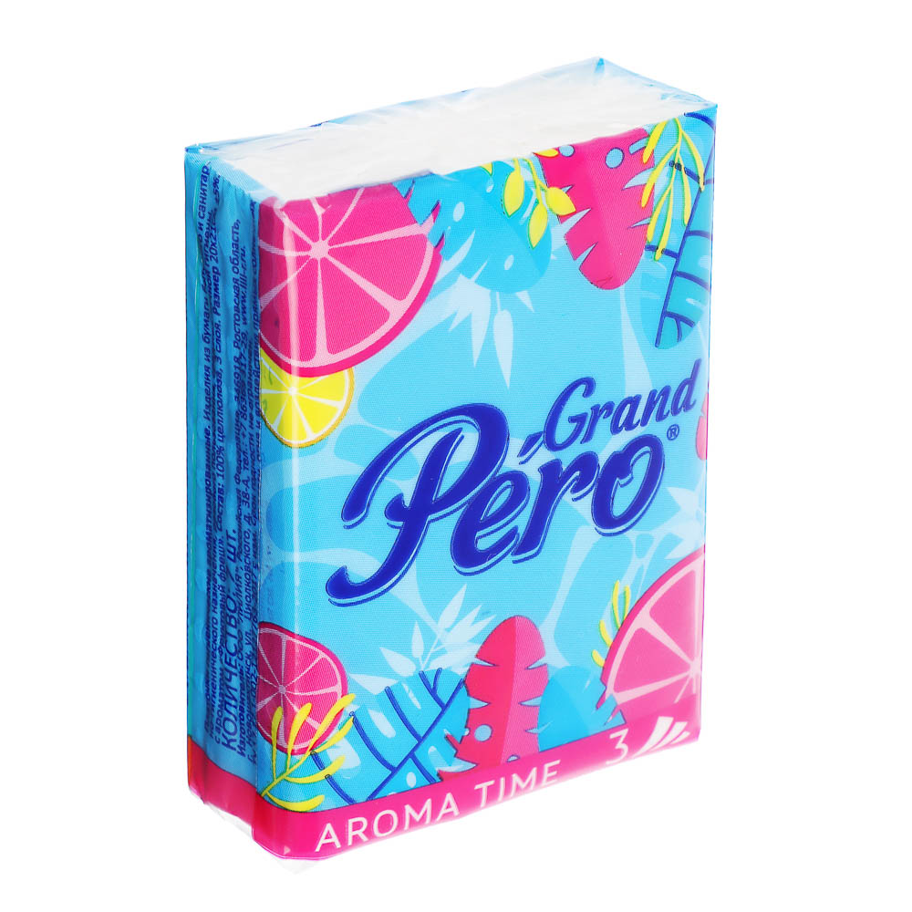 Платочки бумажные Grand Pero aroma, 3 слоя, 7шт, арт.№ 912-047