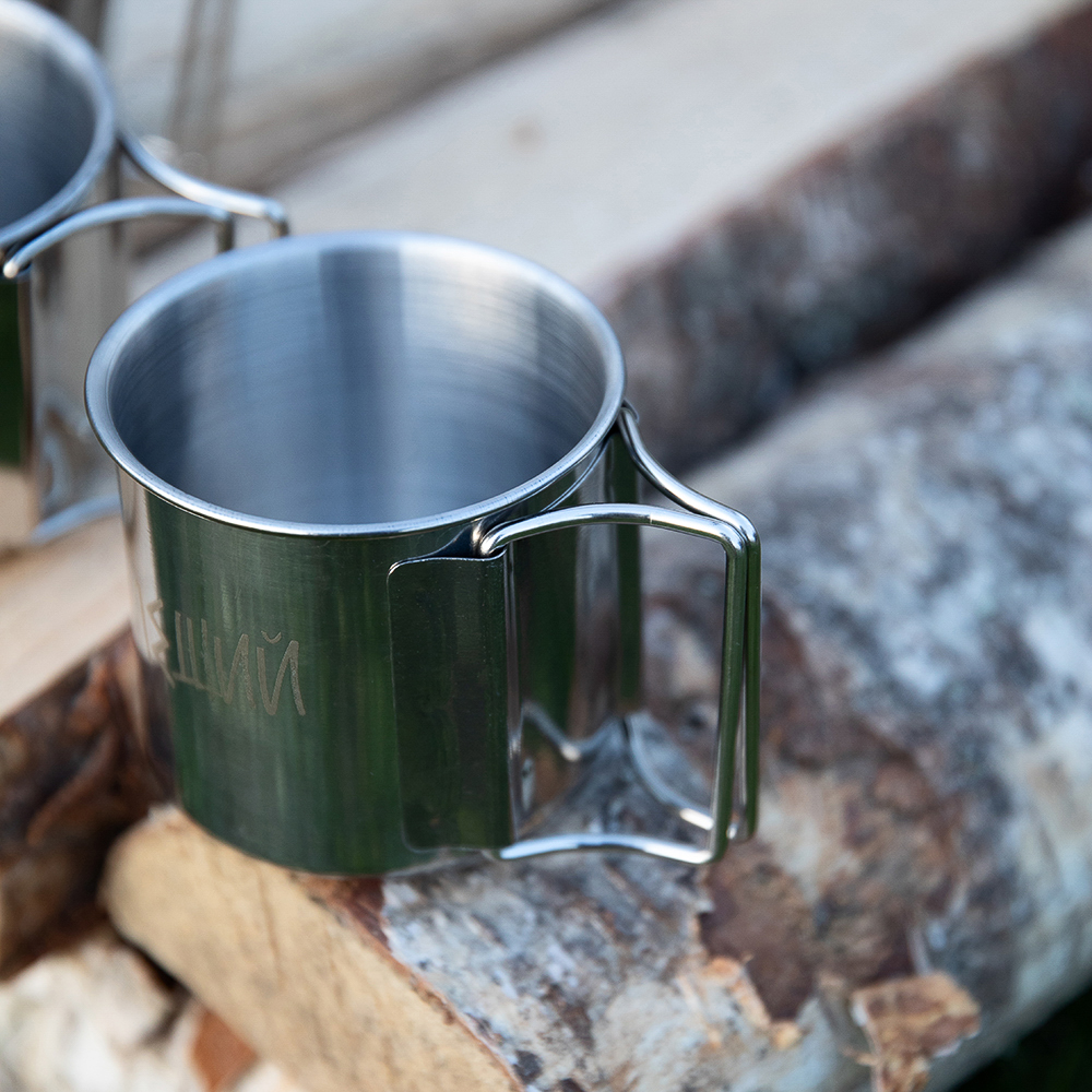 BY Набор кружек 4 в 1, туристических, нерж. сталь 410, арт.№ 123-014