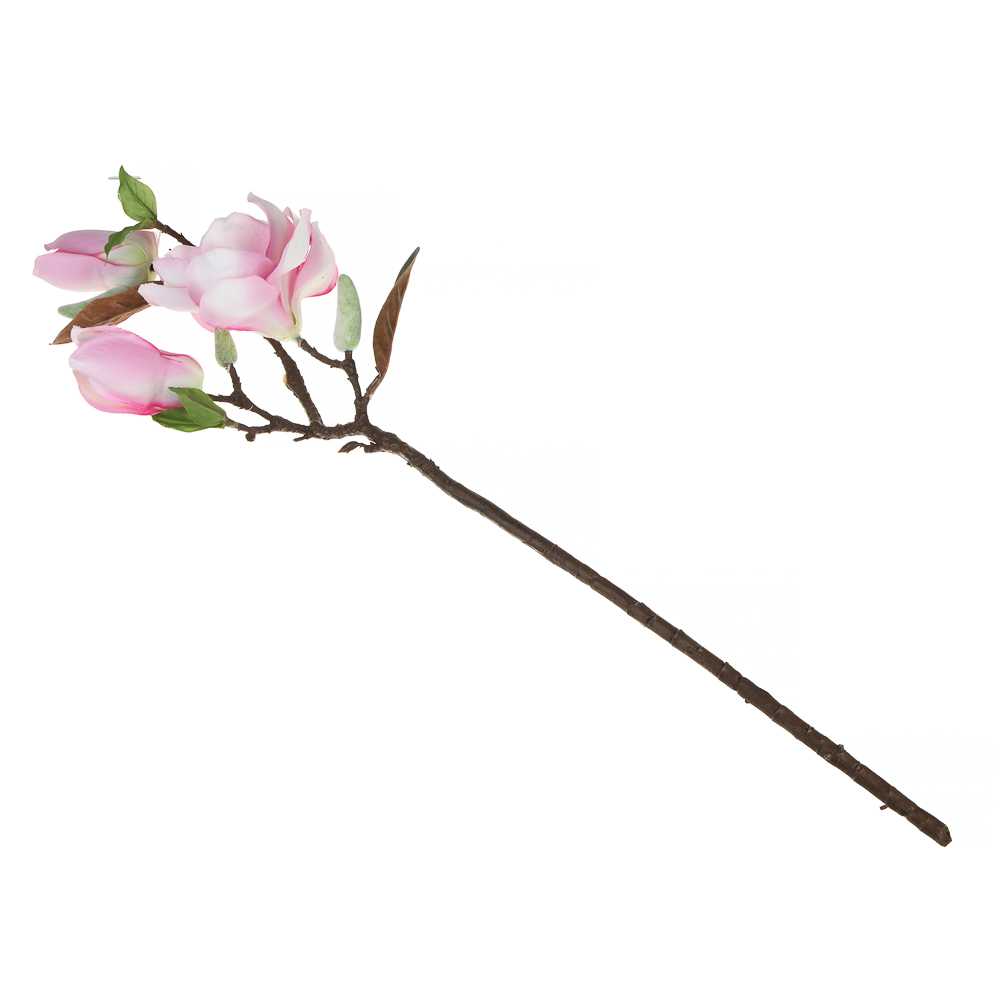 LADECOR Ветка декоративная с хлопком, 57 см, пластик, проволочная основа, арт.1, арт.№ 409-099