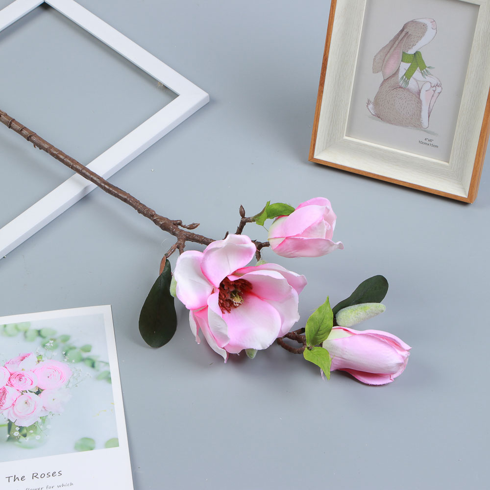 LADECOR Ветка декоративная с хлопком, 57 см, пластик, проволочная основа, арт.1, арт.№ 409-099