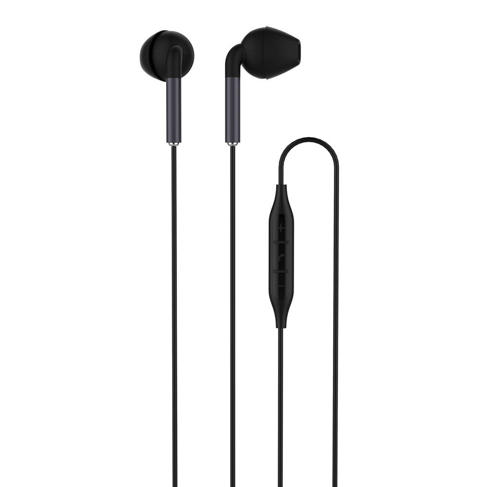 Наушники проводные вкладыши FORZA, гарнитура, с трапец. насадкой, пластик, арт.№ 410-039