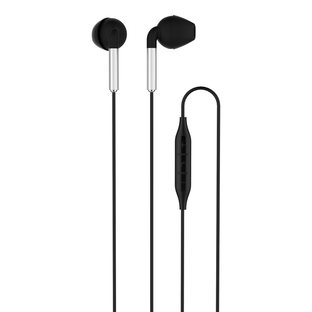 Наушники проводные вкладыши FORZA, гарнитура, с трапец. насадкой, пластик, арт.№ 410-039