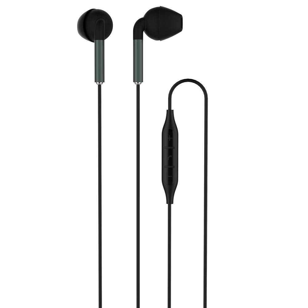 Наушники проводные вкладыши FORZA, гарнитура, с трапец. насадкой, пластик, арт.№ 410-039