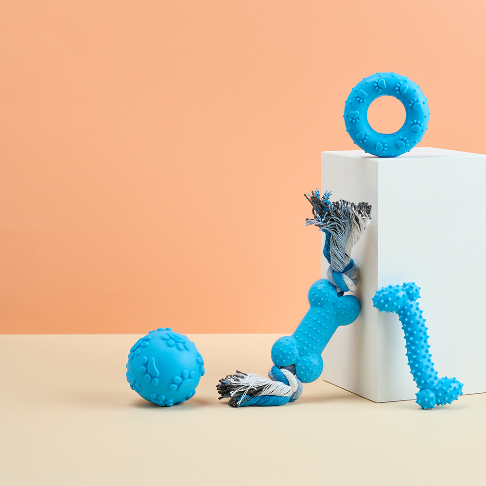 VETTA Набор игрушек для домашних животных, термопластичная резина, хлопчатобумажная веревка, 5 шт, арт.№ 273-458