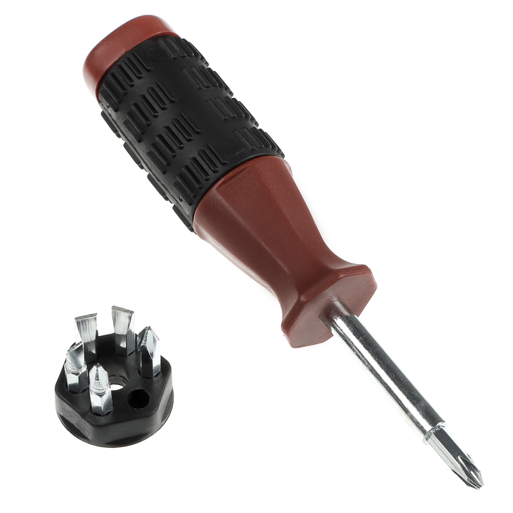 РОКОТ Отвертка с набором бит, 7 предметов, арт.№ 624-125