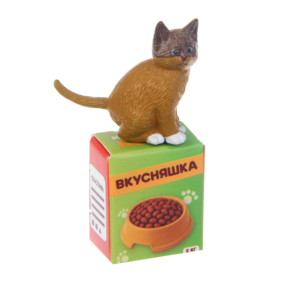 Питомец Котя с акс. в сюрприз-боксе, ABS, тм ИГРОЛЕНД, 3+, арт.№ 258-127
