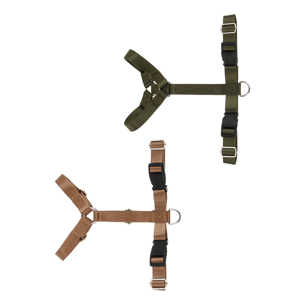 Шлейка для животных тм VETTA, нейлон, хаки/беж, обхват шеи 35-50см, обхват груди 45-55см, размер M, арт.№ 273-582