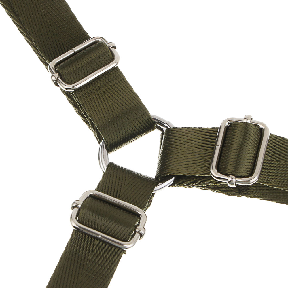 Шлейка для животных тм VETTA, нейлон, хаки/беж, обхват шеи 35-50см, обхват груди 45-55см, размер M, арт.№ 273-582