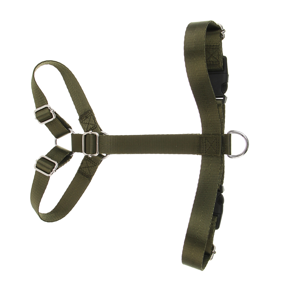 Шлейка для животных тм VETTA, нейлон, хаки/беж, обхват шеи 35-50см, обхват груди 45-55см, размер M, арт.№ 273-582