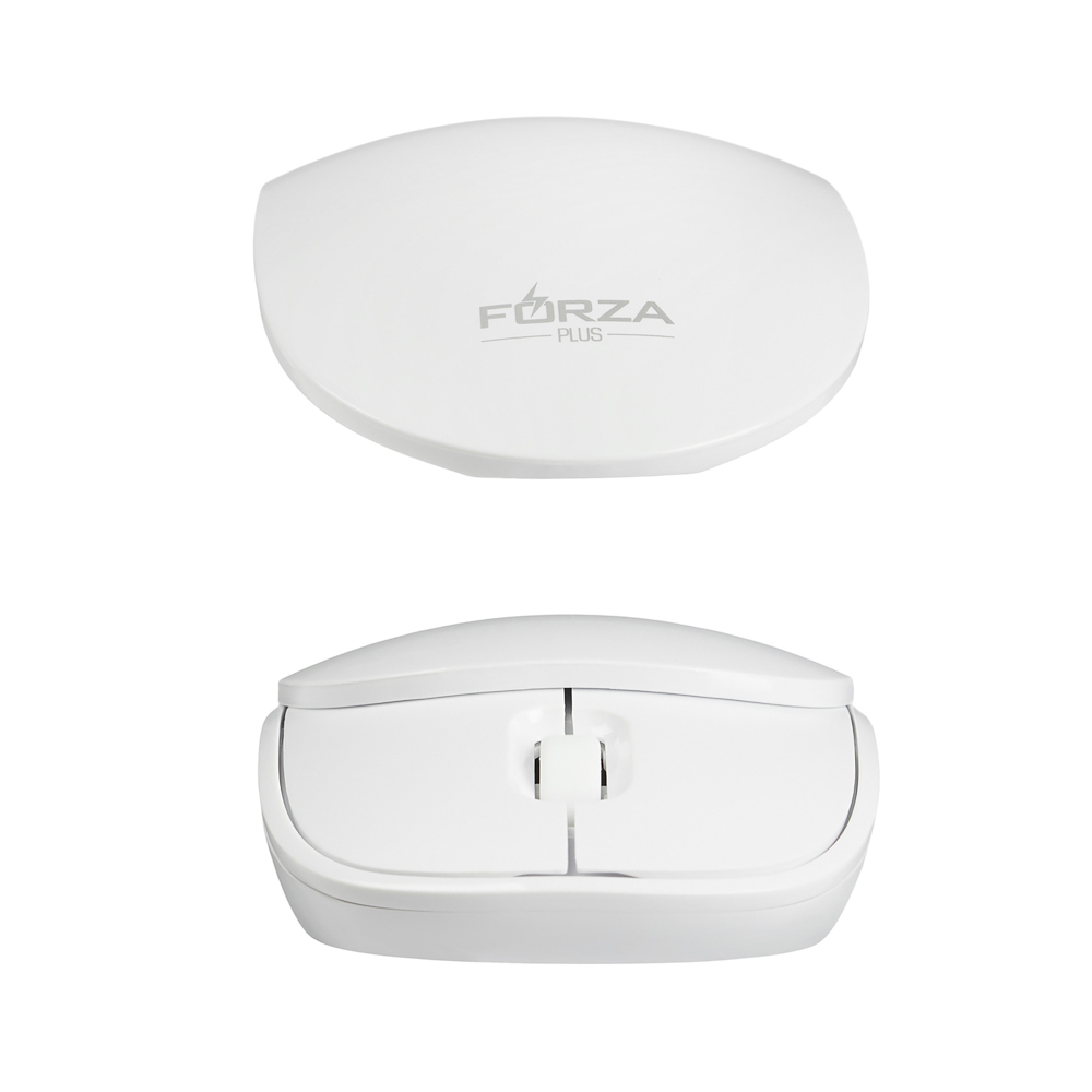 Компьютерная мышь беспроводная FORZA, 1000/1400/1800 DPI, 2.4GHz, 1xAAA, слайдер, белая, арт.№ 405-093