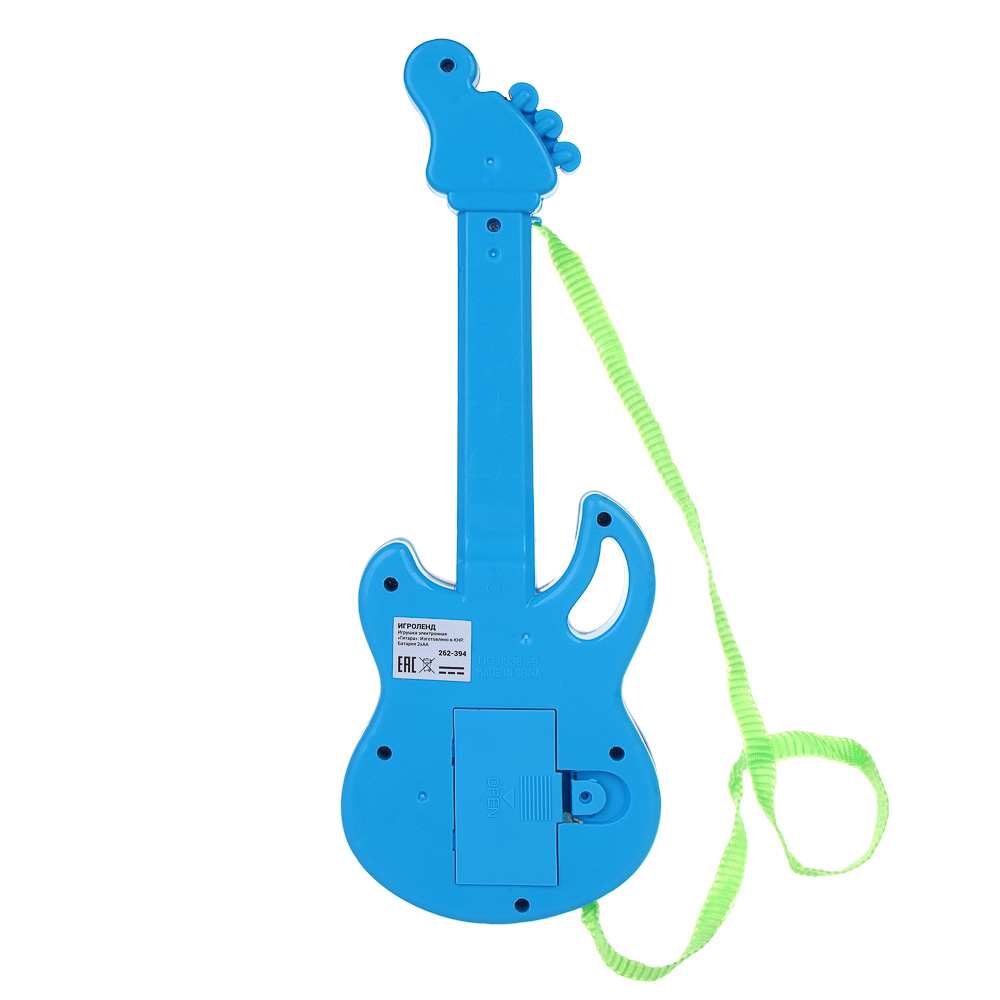 ИГРОЛЕНД Игрушка электронная Гитара, звук, PP, 2хАА, 13х35х3см, ZY287807, арт.№ 262-394