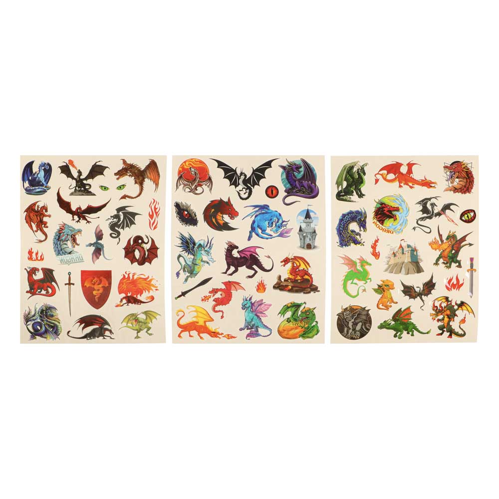 НД ПЛЭЙ Наклейки-татуировки, бумага, 11,8х19см, 2 листа, 4 дизайна, арт.№ 831-018