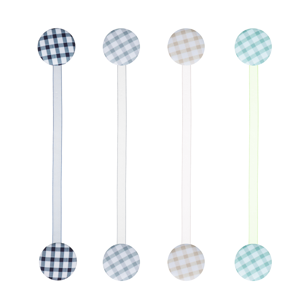 PROVANCE Подхват для штор магнитный 2-сторонний, "Клетка", 30см, d5см, 4 цвета, арт.№ 491-445