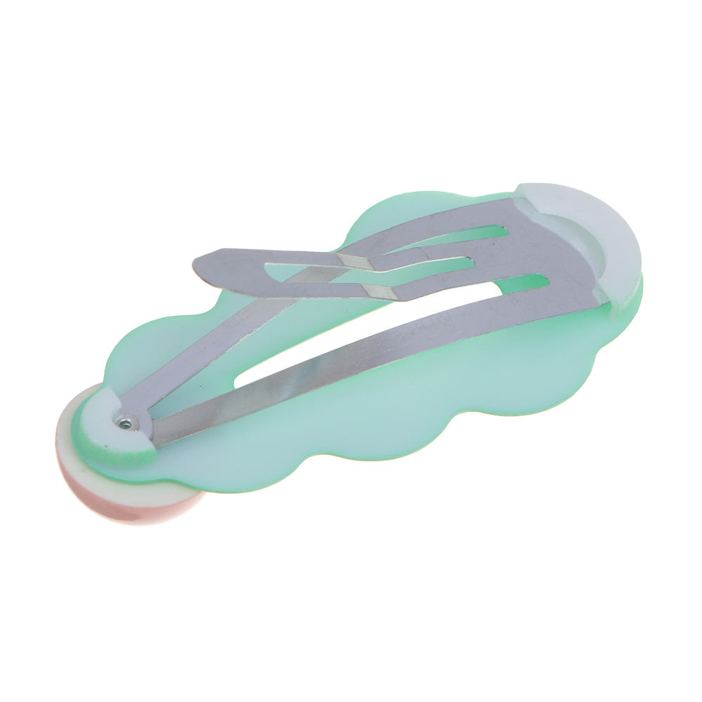 ЮНИLOOK Зажим для волос 2 шт, 7 см, металл, пластик, арт.6, арт.№ 321-435