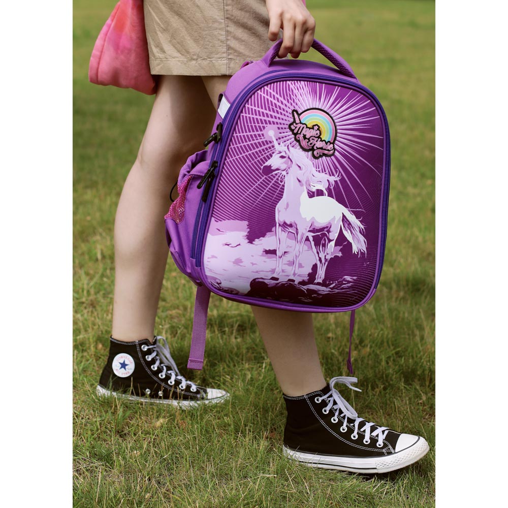 МЭДЖИК ХОРС Рюкзак шк.жесткий 38х28х15см, 2 отд.,2карм.,эргон.спинка, лямки рег.по росту, ПЭ, брелок, арт.№ 254-451