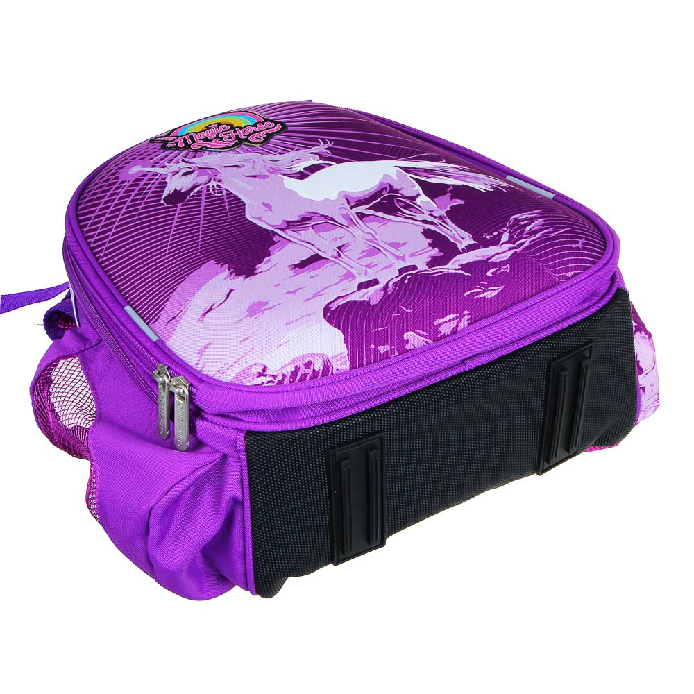 МЭДЖИК ХОРС Рюкзак шк.жесткий 38х28х15см, 2 отд.,2карм.,эргон.спинка, лямки рег.по росту, ПЭ, брелок, арт.№ 254-451