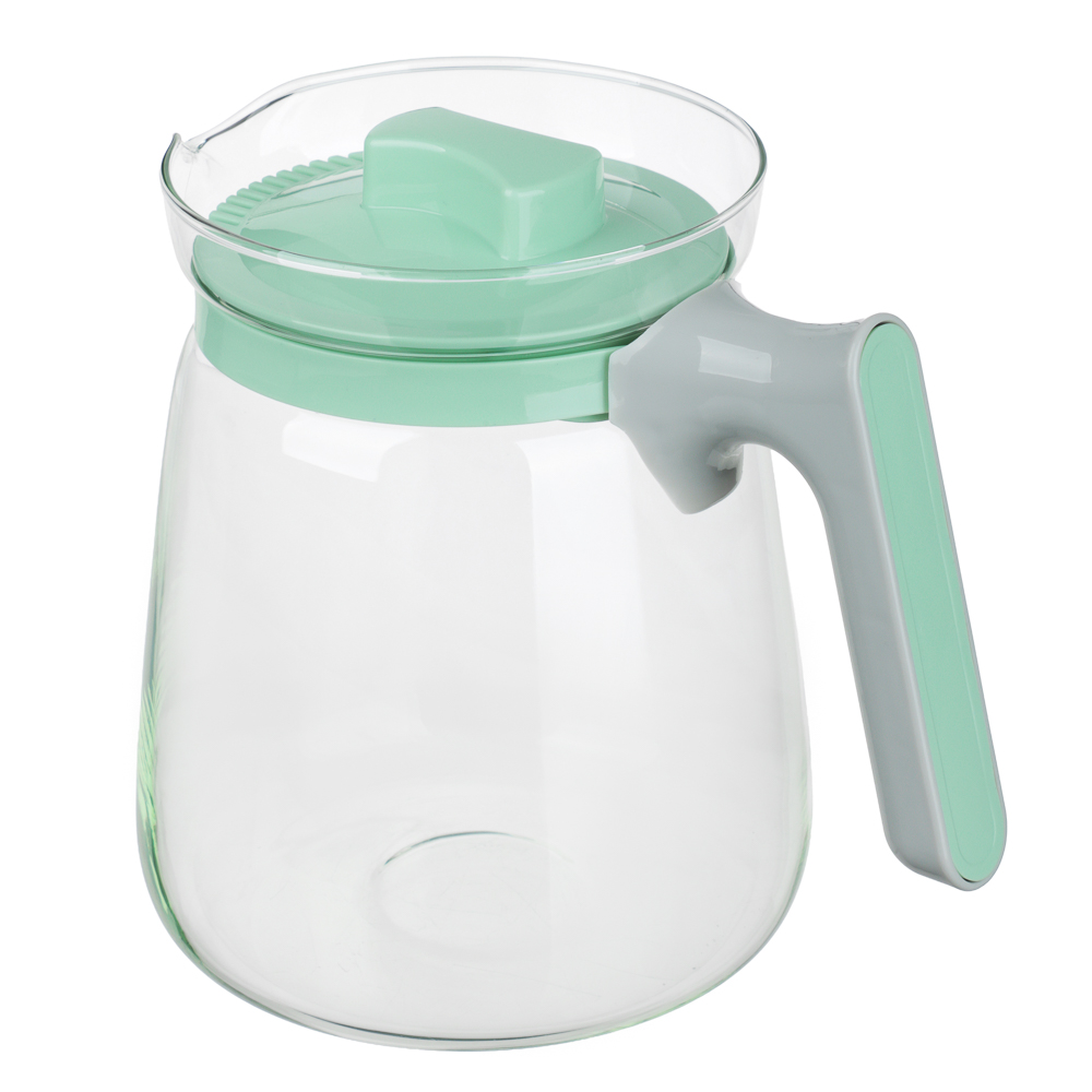 Кувшин с пластиковой крышкой тм MILLIMI, 2000мл, стекло, инд. упак, арт.№ 878-699