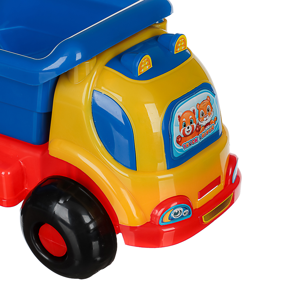 ИГРОЛЕНД Самосвал игрушечный в сетке, пластик, 16х26х17 см, 3 дизайна, для детей 3+, арт.№ 292-462