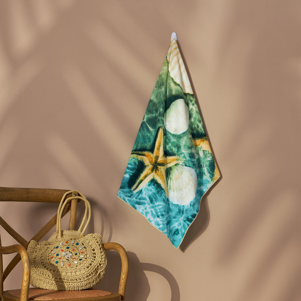 PROVANCE Саммер Полотенце пляжное 70х140см, 100% полиэстер, ракушки, арт.№ 496-042