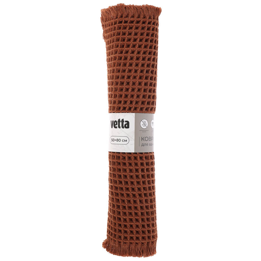 Коврик для ванной комнаты тм VETTA Сенса, полиэстер 1000г/м2, 50x80см, 2 цвета, арт.№ 462-854