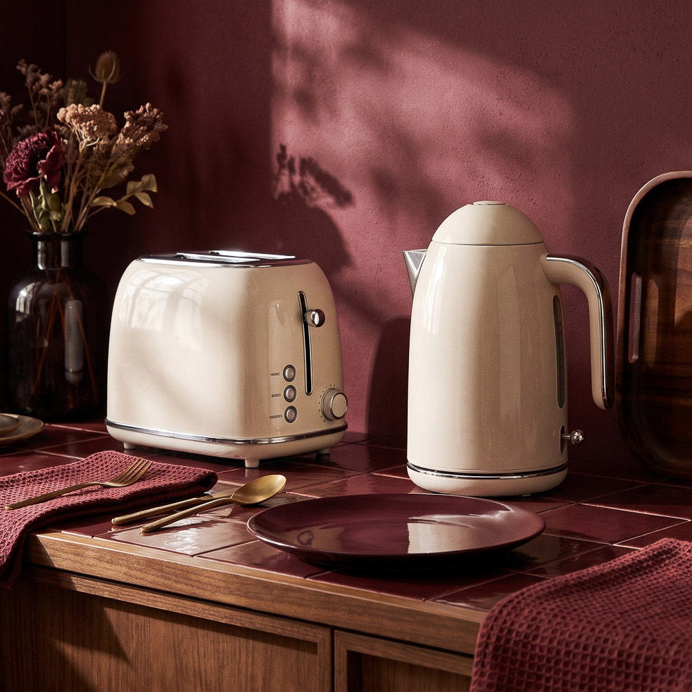 Тостер тм SATOSHI 800Вт, 2 отдела, 6 степеней прожарки, функции подогрева и разморозки, бежевый, арт.№ 271-034