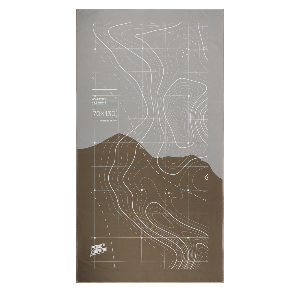 BY РУССКИЕ СУПЕРГЕРОИ Полотенце быстросохнущее из микрофибры, 70х130см, 100% полиэстер, 3 дизайна, арт.№ 484-217