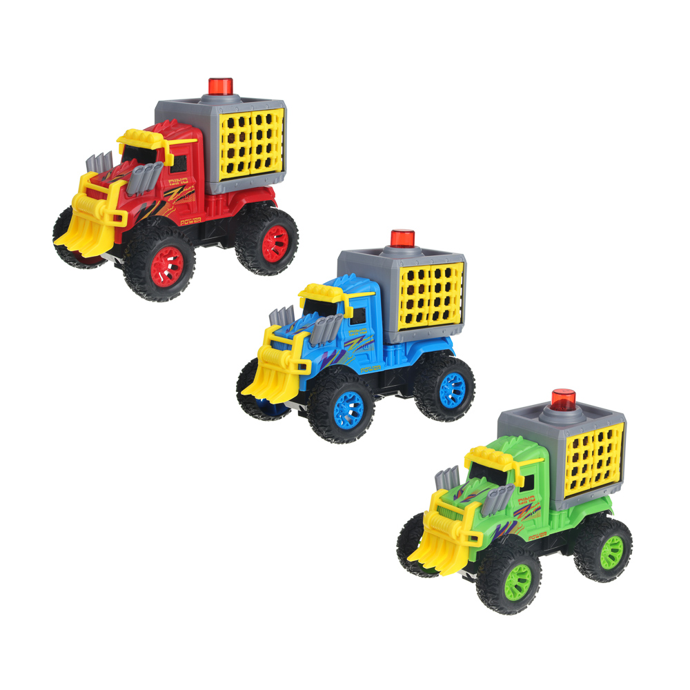 BY Kids Дино-перевозчик, свет, звук, инерция, 3хAg13, ABS, 20х12х17см, 3 дизайна, арт.№ 292-340