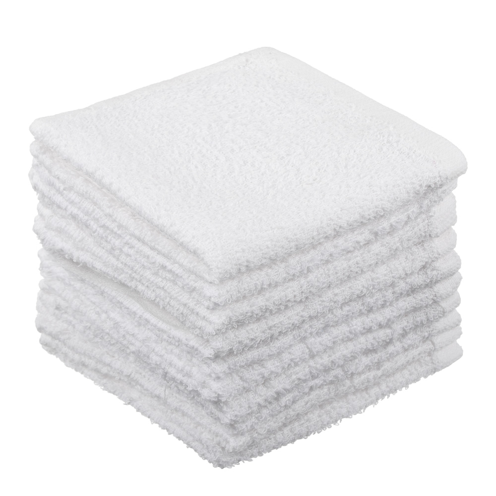 PROVANCE Лайт Комплект салфеток махровых для уборки 10 шт, 100% хлопок, 25х25см, белый, арт.№ 434-100