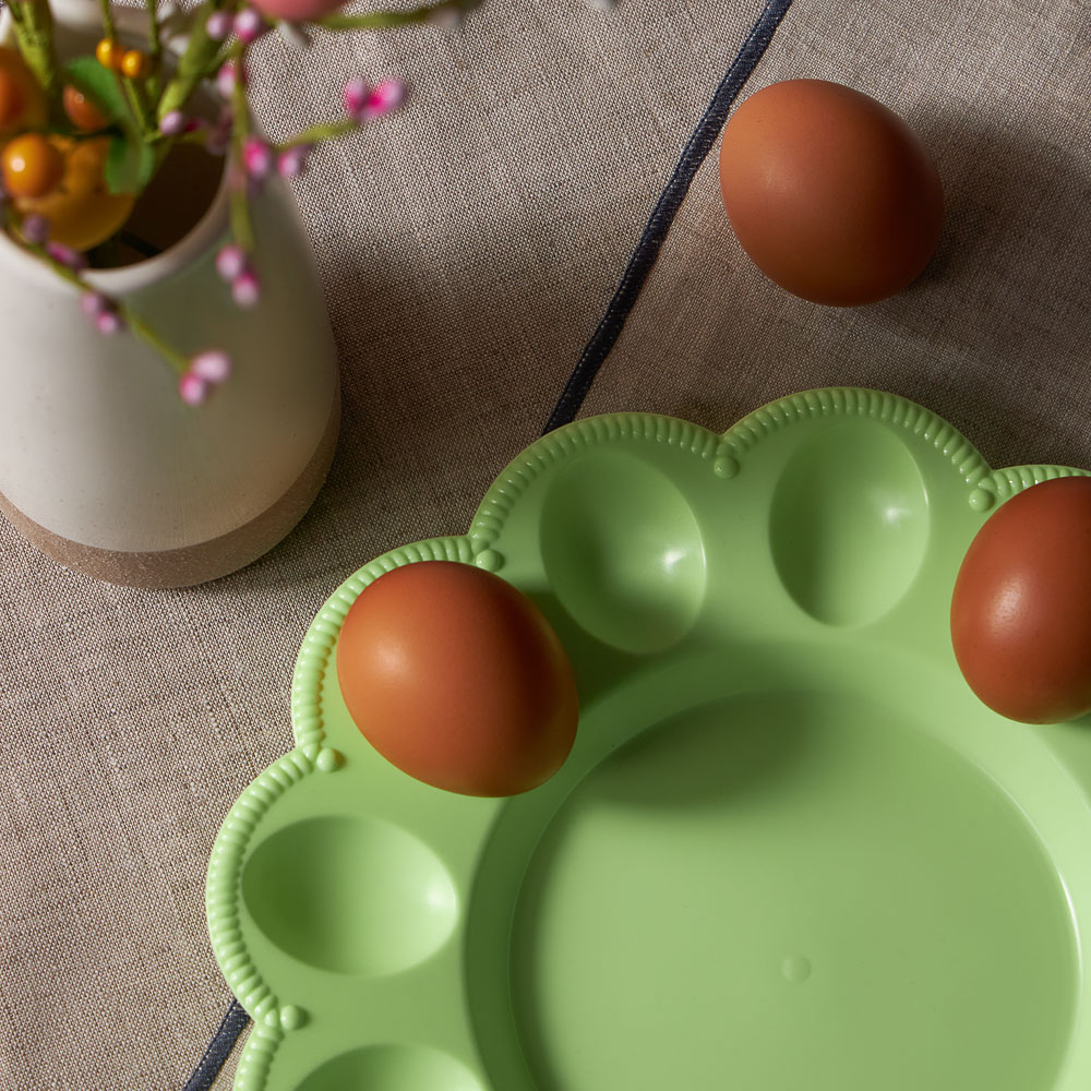 Блюдо пасхальное для яиц и кулича, пластик, d23см, 3 цвета, арт.№ 842-125