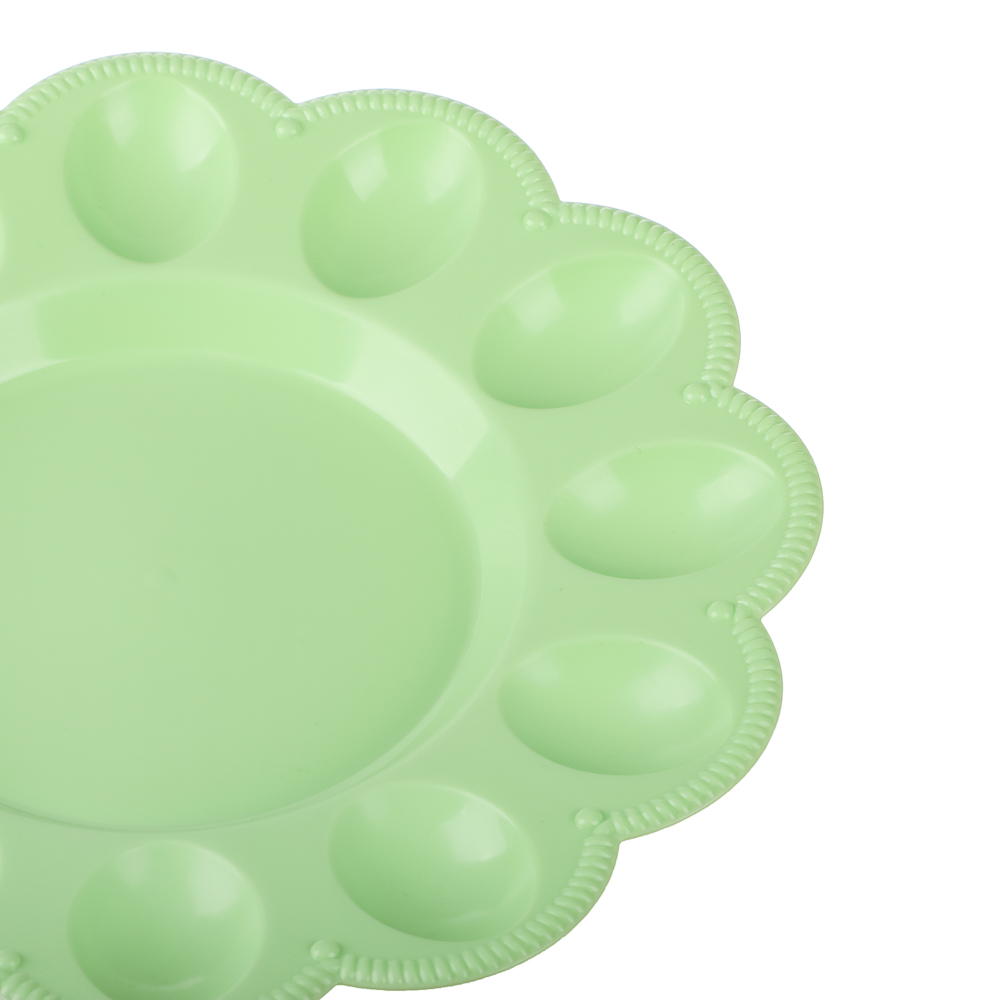 Блюдо пасхальное для яиц и кулича, пластик, d23см, 3 цвета, арт.№ 842-125