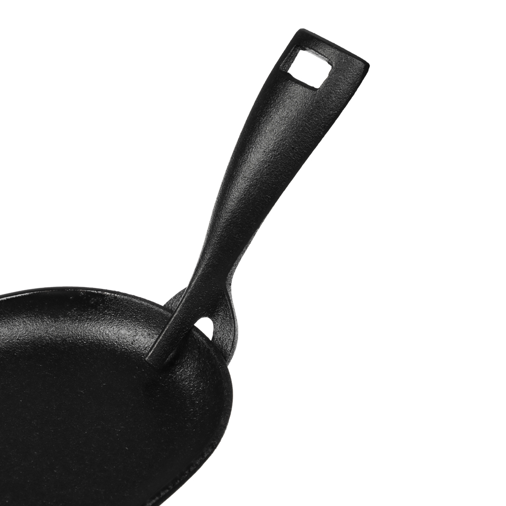 SATOSHI Сковорода на подставке из бамбука чугун, овальная, со съемной ручкой, 24х13.5см, индукция, арт.№ 808-042