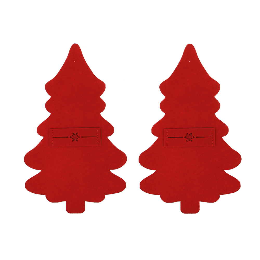 PROVANCE Винтер Подставка фетровая под столовые приборы, 2шт в комплекте, 100% полиэстер, красный, арт.№ 492-178