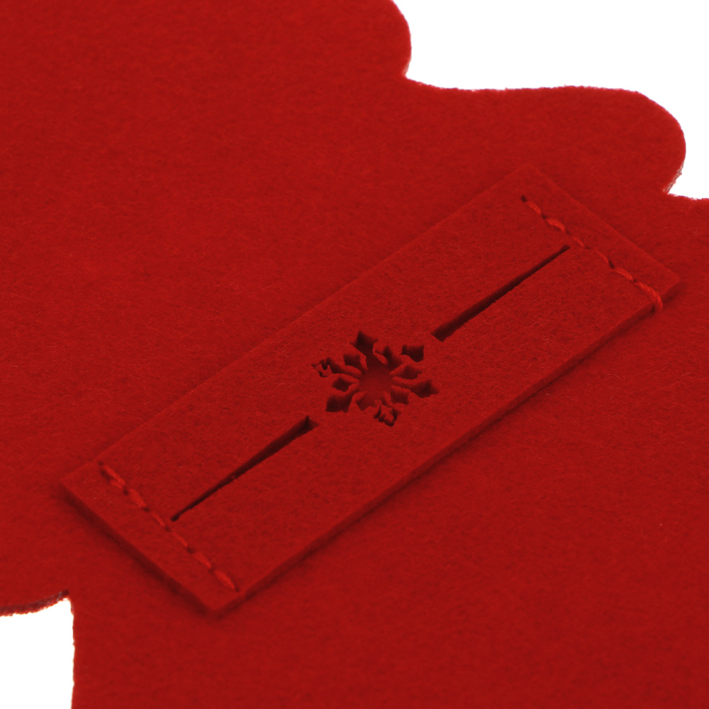 PROVANCE Винтер Подставка фетровая под столовые приборы, 2шт в комплекте, 100% полиэстер, красный, арт.№ 492-178