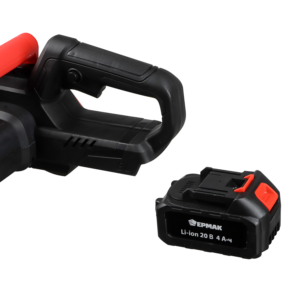 Пила цепная аккум. тм ЕРМАК шина 305мм, цепь 3,8", 44зуб, 10,5м/сек, 2акб 4А/20В, быстрое З/У, арт.№ 691-066